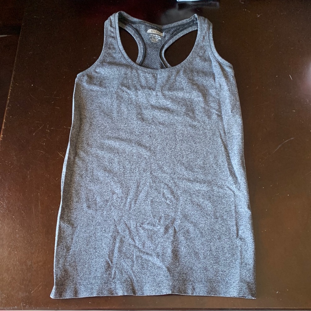 Heather Grey Athletic Workout Shirt Size OSFM